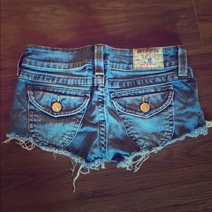 True religion cut-off shorts